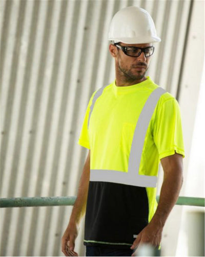 Kishigo Men's Black Bottom Class 2 T-Shirt