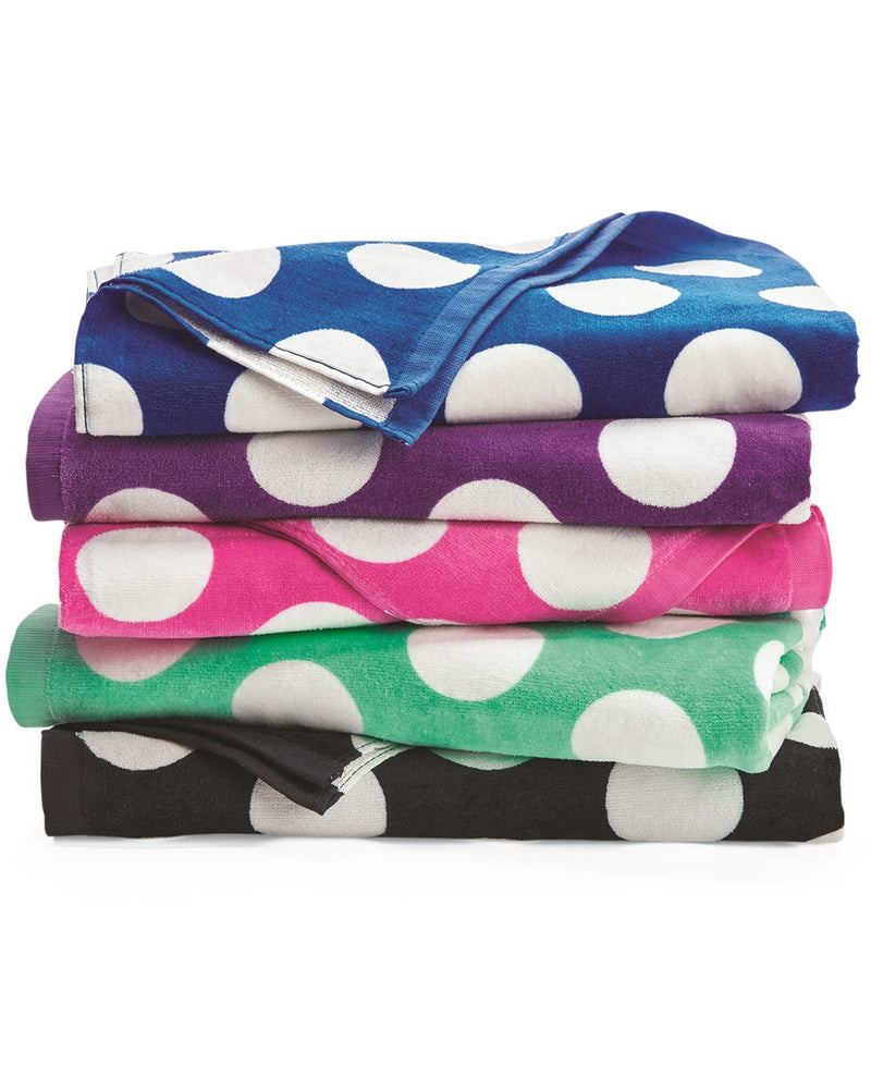 Carmel Towel Company Polka Dot Velour Beach Towel