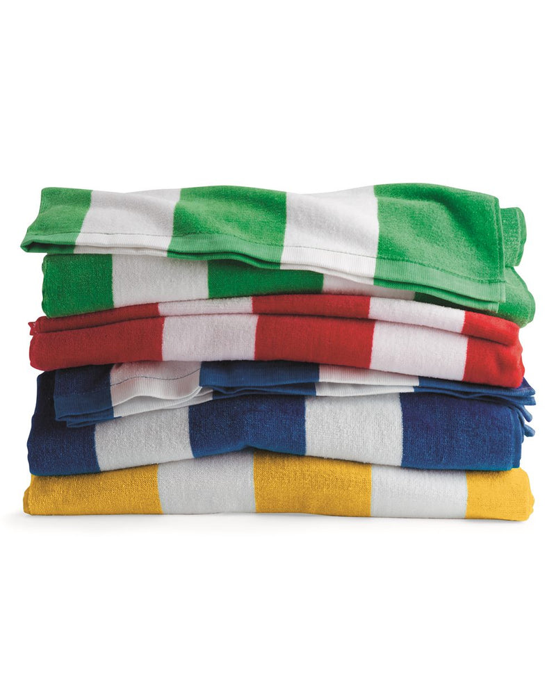 Carmel Towel Company Cabana Stripe Velour Beach Towel