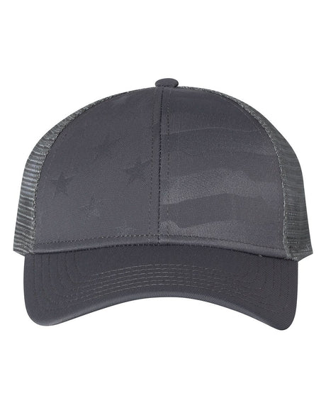 Outdoor Cap Debossed Stars and Stripes Mesh-Back Cap Outdoor Cap