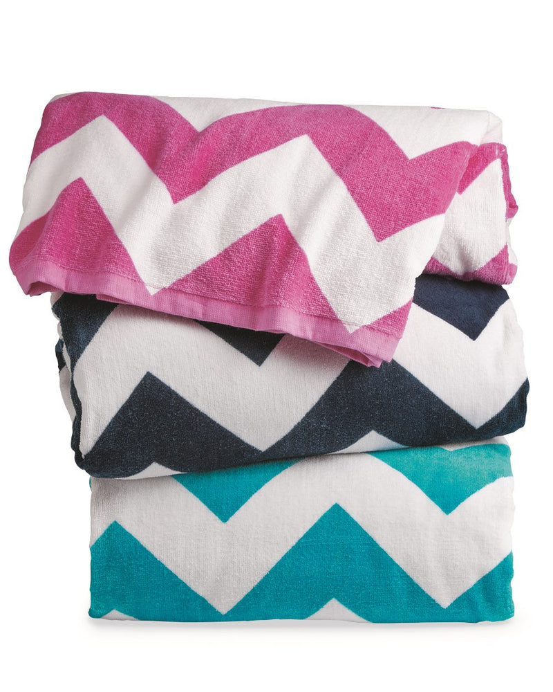Carmel Towel Company Chevron Velour Beach Towel