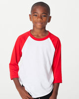 American Apparel Youth 50/50 Poly/Cotton Three-Quarter Sleeve Tee Youth Apparel Shirts & Tops
