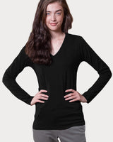 In Your Face Women's V-Neck Long Sleeve T-Shirt In Your Face