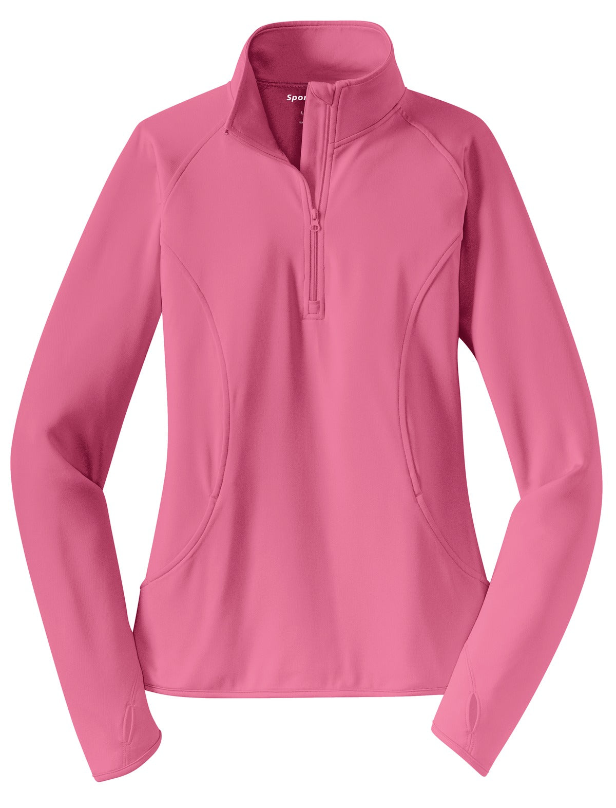 Sport-Tek Ladies Sport-Wick Stretch 1/2-Zip Pullover. LST850 1 of 2