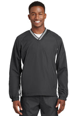 Sport-Tek Men's Tipped V-Neck Raglan Wind Shirt