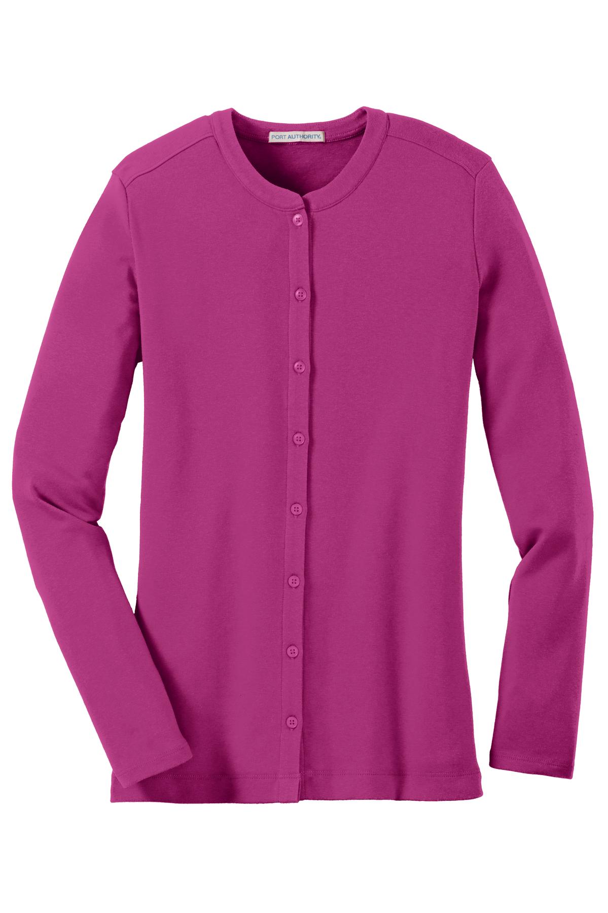 Port Authority Women's Concept Stretch Button-Front Cardigan. LM1008