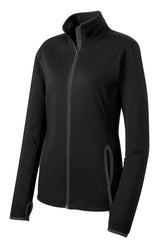 Sport-Tek Women's Sport-Wick Stretch Contrast Full-Zip Jacket