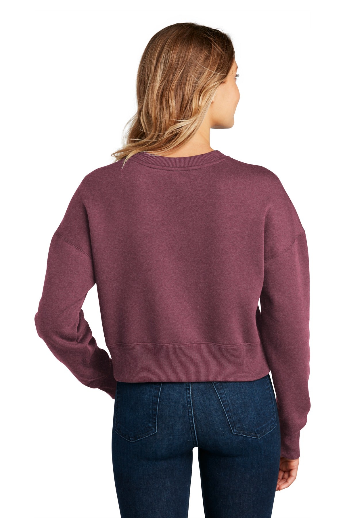 District Women's Perfect Weight Fleece Cropped Crew DT1105 District