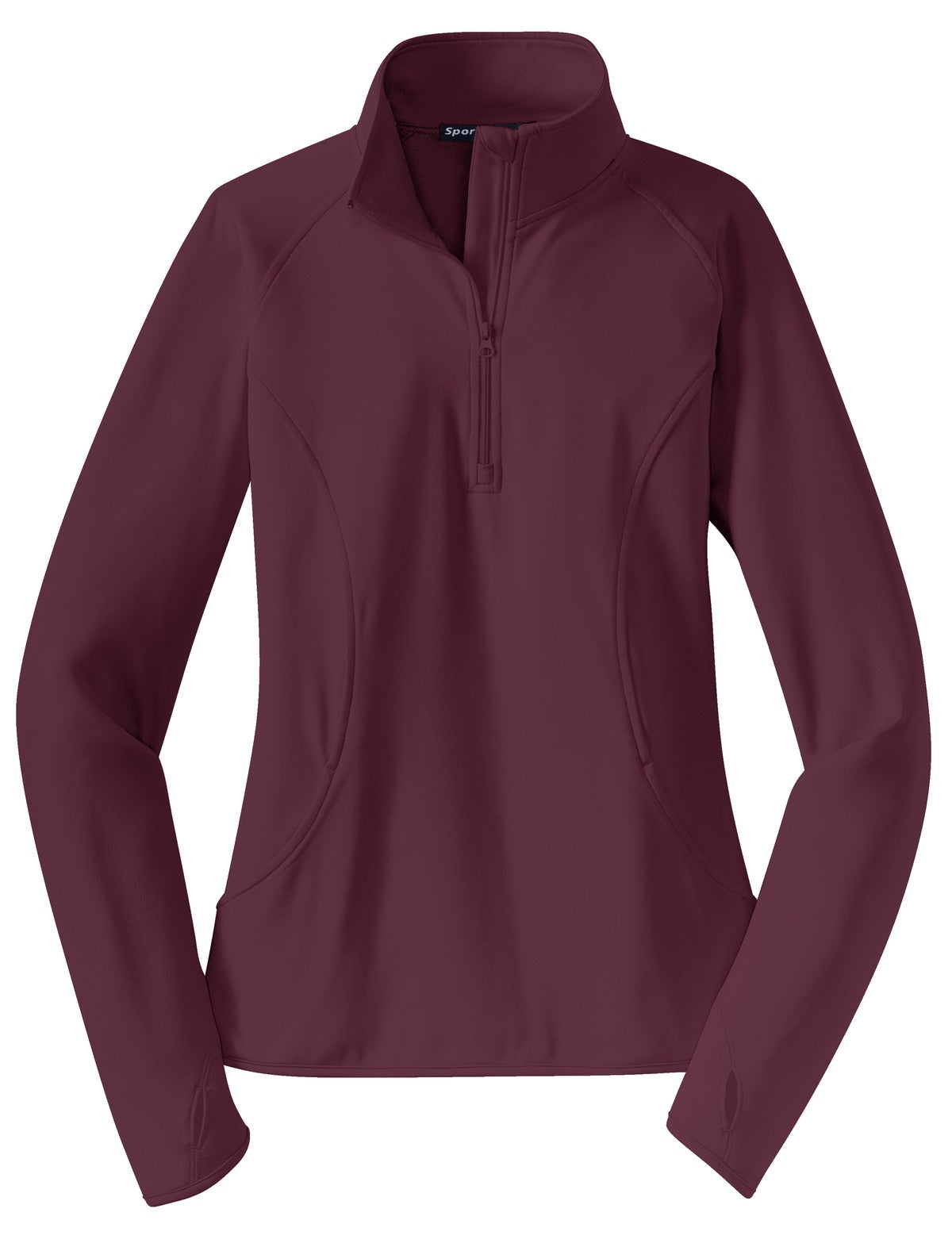 Sport-Tek Ladies Sport-Wick Stretch 1/2-Zip Pullover. LST850 1 of 2
