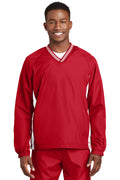 Sport-Tek Men's Tipped V-Neck Raglan Wind Shirt