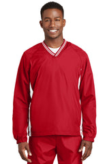 Sport-Tek Men's Tipped V-Neck Raglan Wind Shirt