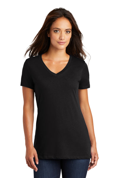 District Women's Perfect Weight V-Neck Tee. DM1170L