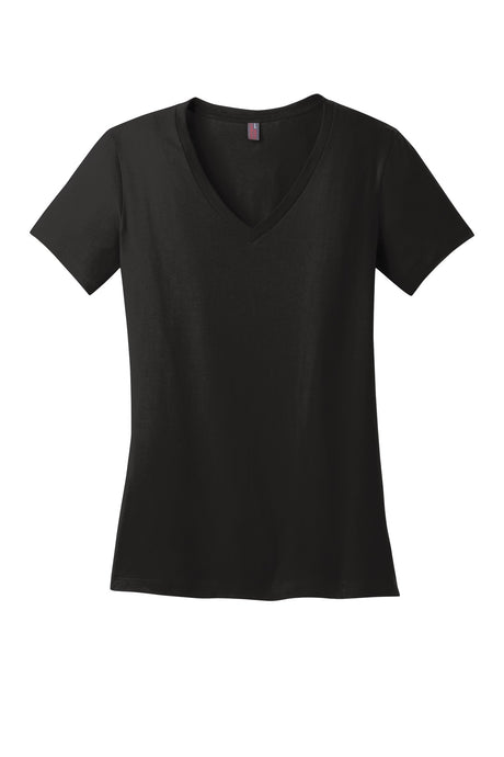 District Women's Perfect Weight V-Neck Tee. DM1170L District