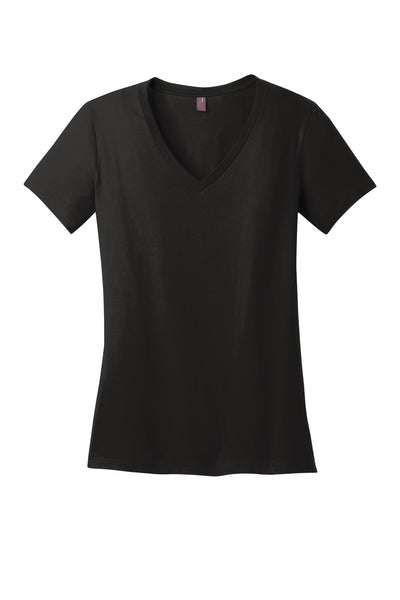 District Women's Perfect Weight V-Neck Tee. DM1170L