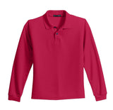 Port Authority Youth Long Sleeve Silk Touch Polo.  Y500LS