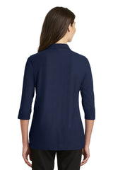 Port Authority Ladies Silk Touch 3/4-Sleeve Polo. L562