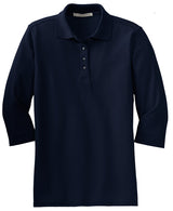 Port Authority Ladies Silk Touch 3/4-Sleeve Polo. L562