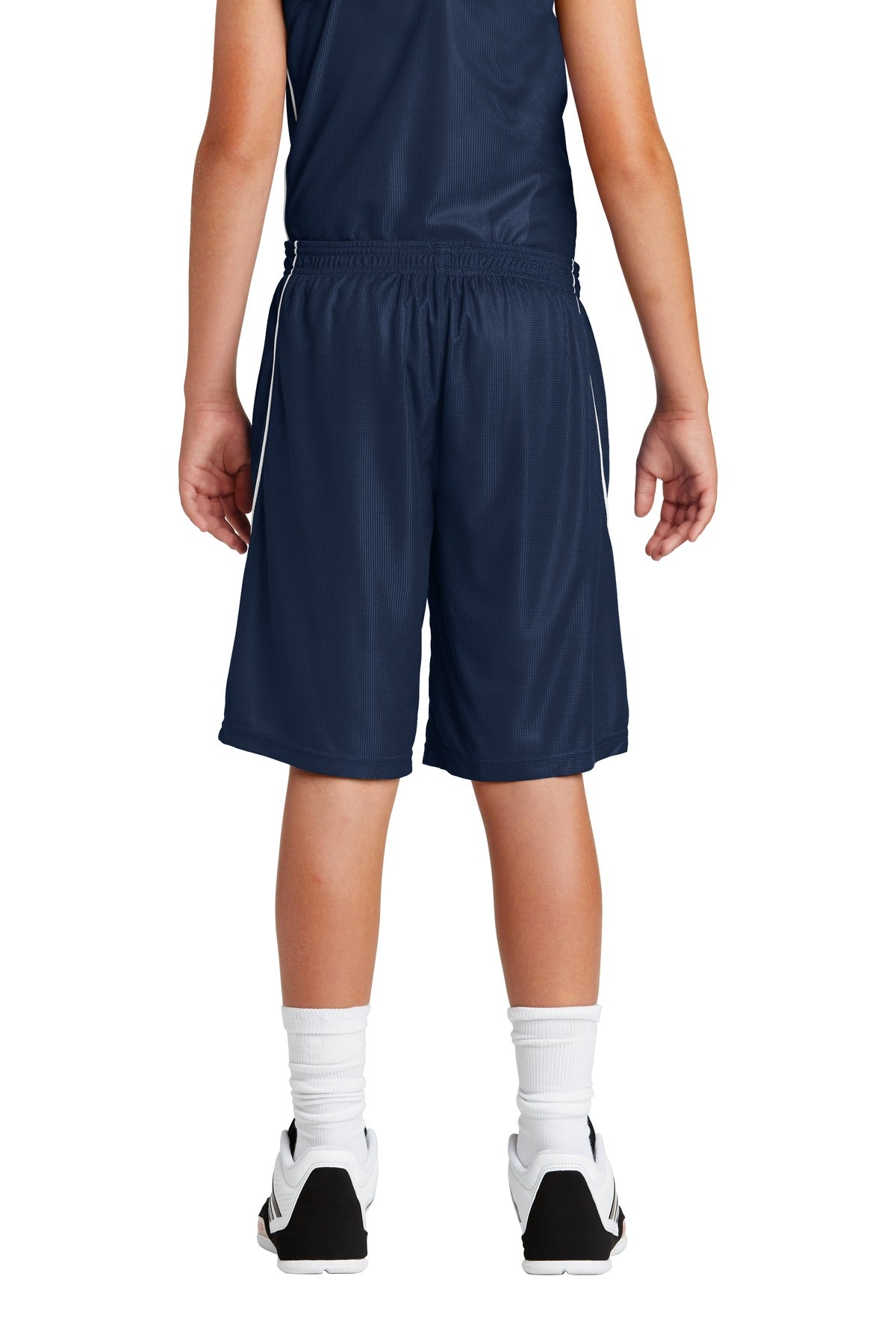 Sport-Tek Youth PosiCharge Mesh Reversible Spliced Short