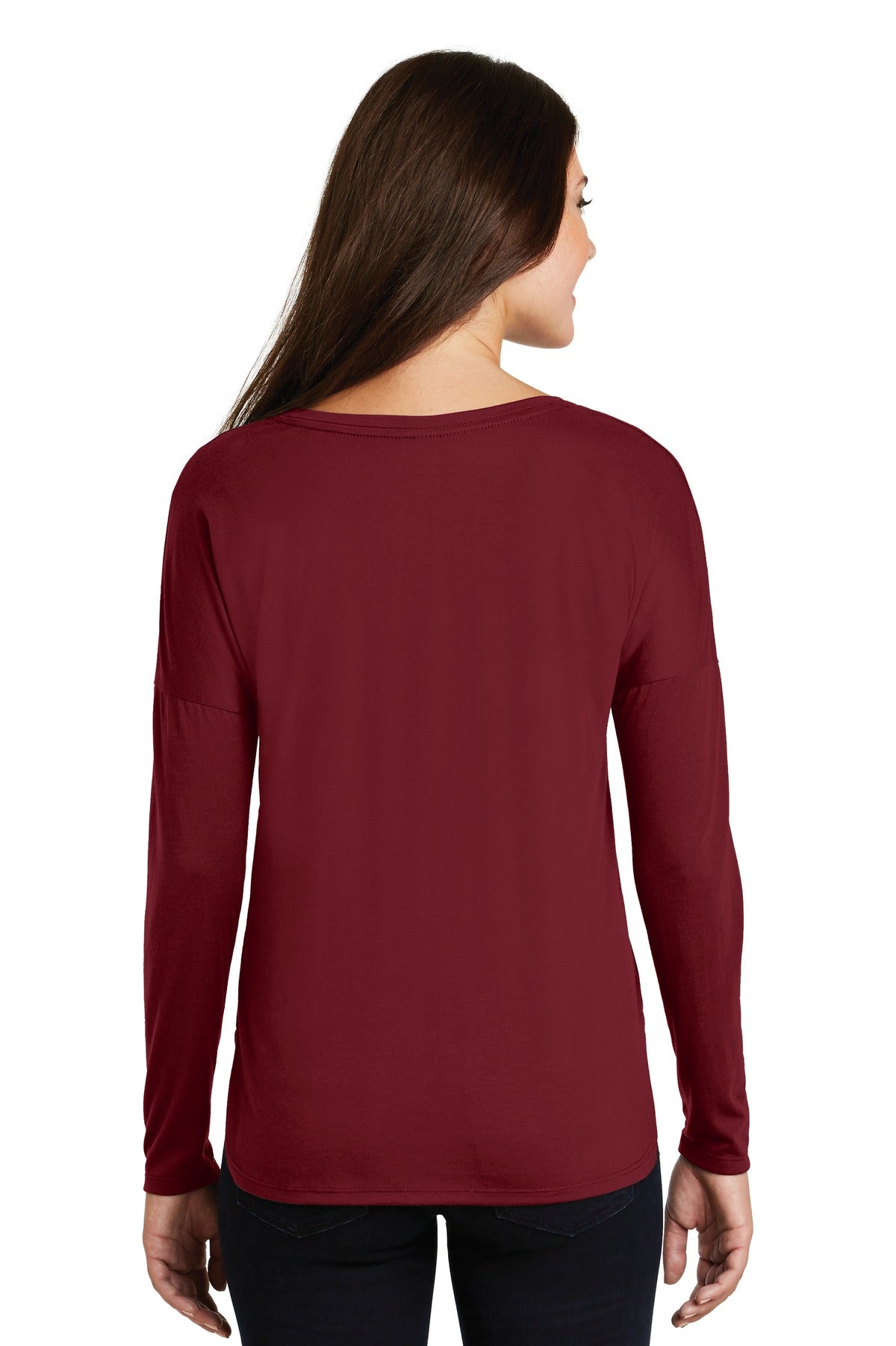District Women's Drapey Long Sleeve Tee. DM413 District