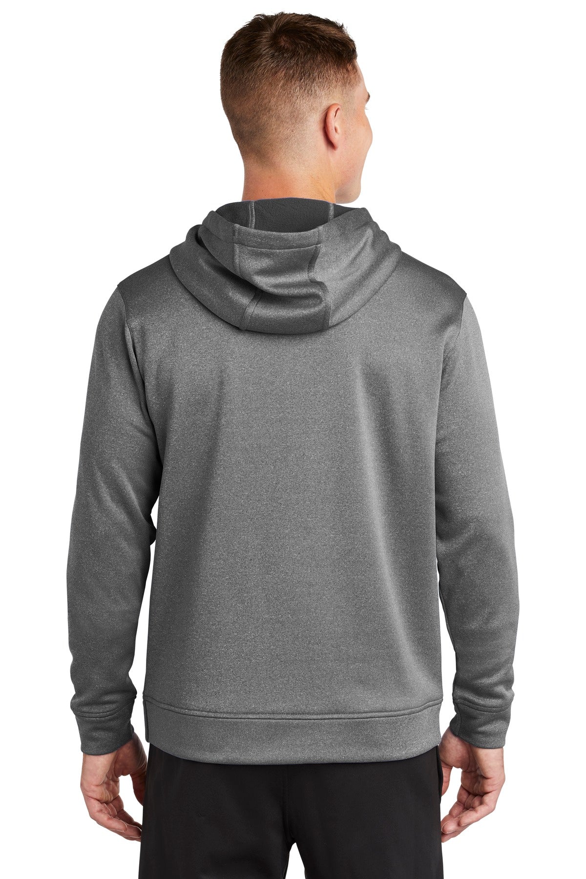 Sport-Tek Men's PosiCharge Sport-Wick Heather Fleece Hooded Pullover ST264