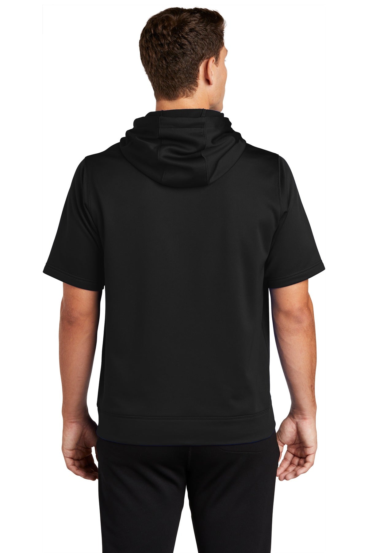Sport-Tek Men's Sport-Wick Fleece Short Sleeve Hooded Pullover