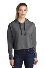 Sport-Tek Women's PosiCharge Tri-Blend Wicking Fleece Crop Hooded Pullover LST298