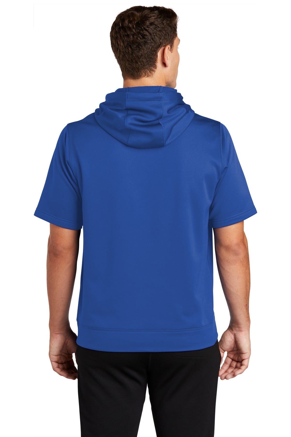 Sport-Tek Men's Sport-Wick Fleece Short Sleeve Hooded Pullover