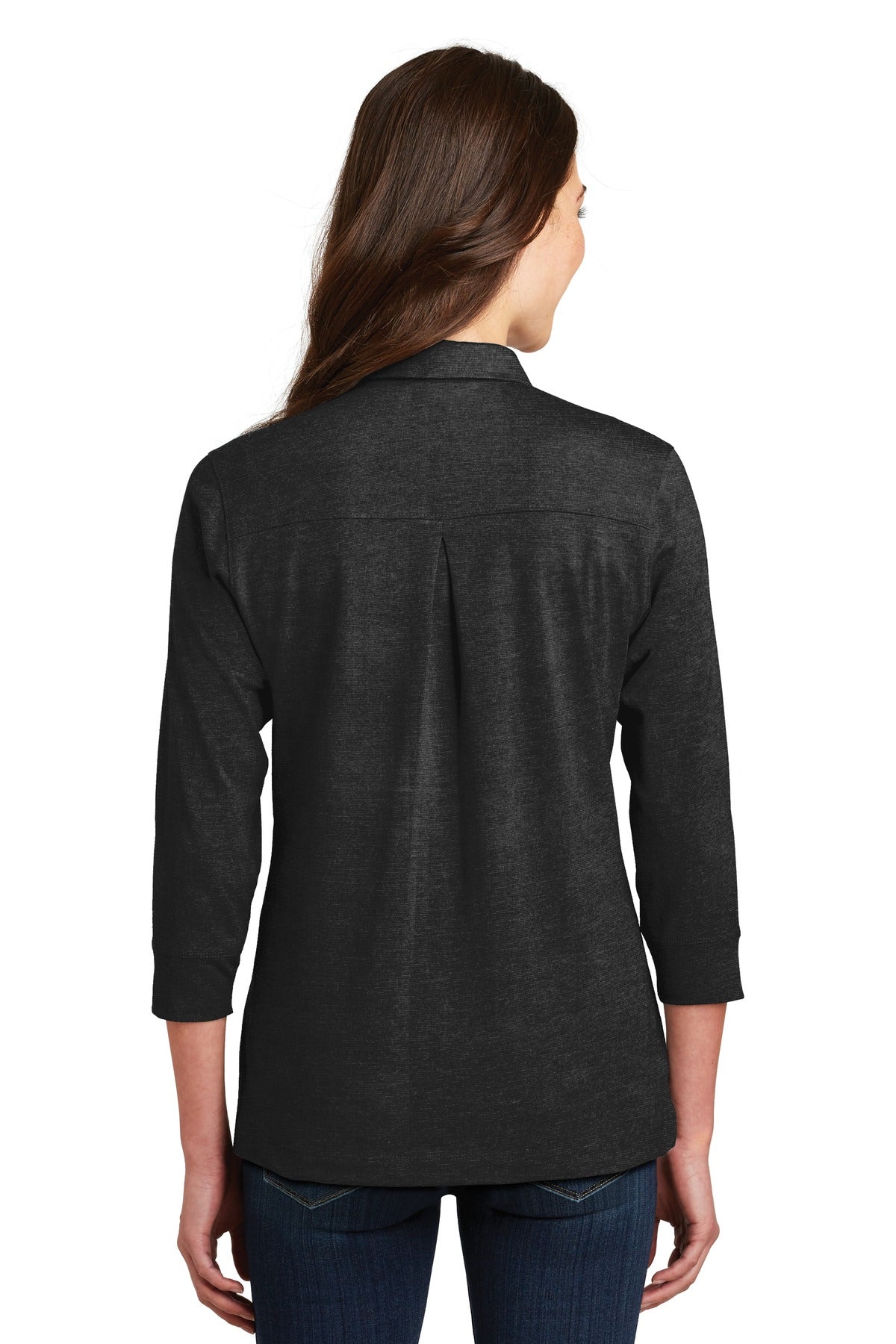 Port Authority Women's 3/4-Sleeve Meridian Cotton Blend Polo. L578