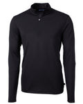 Cutter & Buck Virtue Eco Pique Recycled Quarter Zip Mens Big & Tall Pullover Cutter & Buck