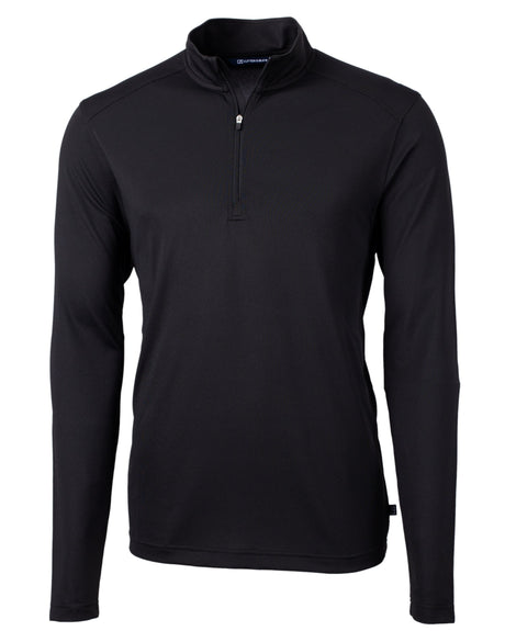 Cutter & Buck Virtue Eco Pique Recycled Quarter Zip Mens Big & Tall Pullover Cutter & Buck