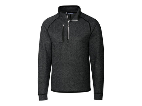 Cutter & Buck Mainsail Sweater-Knit Mens Big and Tall Half Zip Pullover Jacket Cutter & Buck