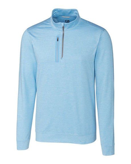 Cutter & Buck Stealth Heathered Quarter Zip Mens Pullover Cutter & Buck