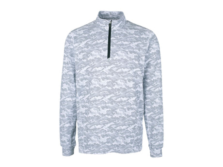 Cutter & Buck Traverse Camo Print Stretch Quarter Zip Mens Pullover Cutter & Buck
