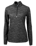Cutter & Buck Traverse Camo Print Stretch Quarter Zip Womens Pullover Cutter & Buck