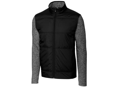 Cutter & Buck Stealth Hybrid Quilted Mens Big and Tall Full Zip Windbreaker Jacket Cutter & Buck
