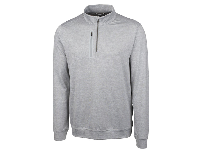 Cutter & Buck Stealth Heathered Mens Big and Tall  Quarter Zip Pullover