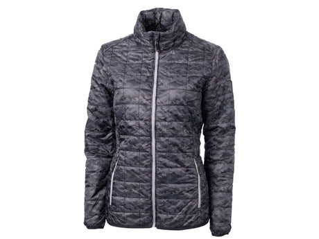 Cutter & Buck Rainier PrimaLoft® Womens Eco Insulated Full Zip Printed Puffer Jacket Cutter & Buck