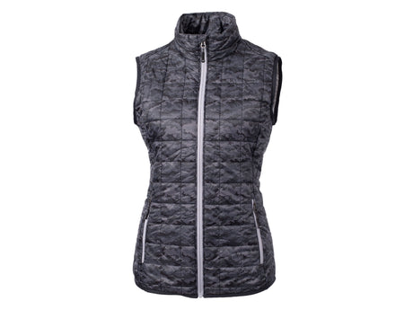 Cutter & Buck Rainier PrimaLoft® Womens Eco Insulated Full Zip Printed Puffer Vest Cutter & Buck