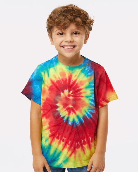 Dyenomite Toddler Spiral Tie-Dyed T-Shirt Dyenomite