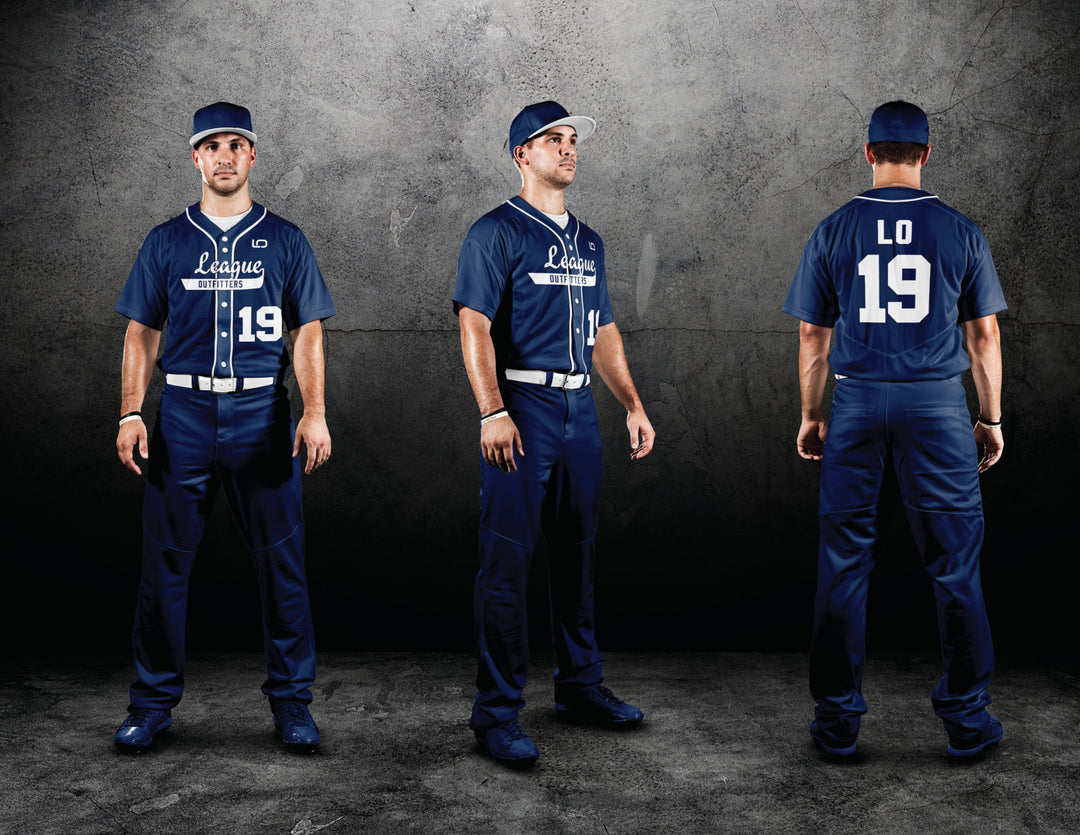 Custom Elite Sublimated & Tackle Twill Full Button Baseball Jerseys League Outfitters