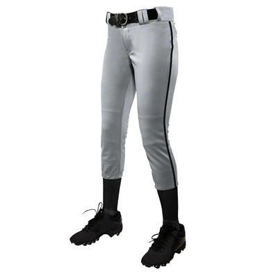 Champro Tournament Girls Low Rise Softball Pants w/ Piping - League Outfitters