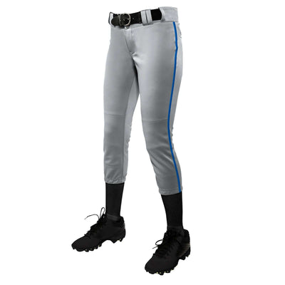 Champro Tournament Girls Low Rise Softball Pants w/ Piping - League Outfitters