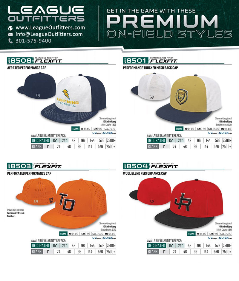 League Outfitters Premium Baseball Caps