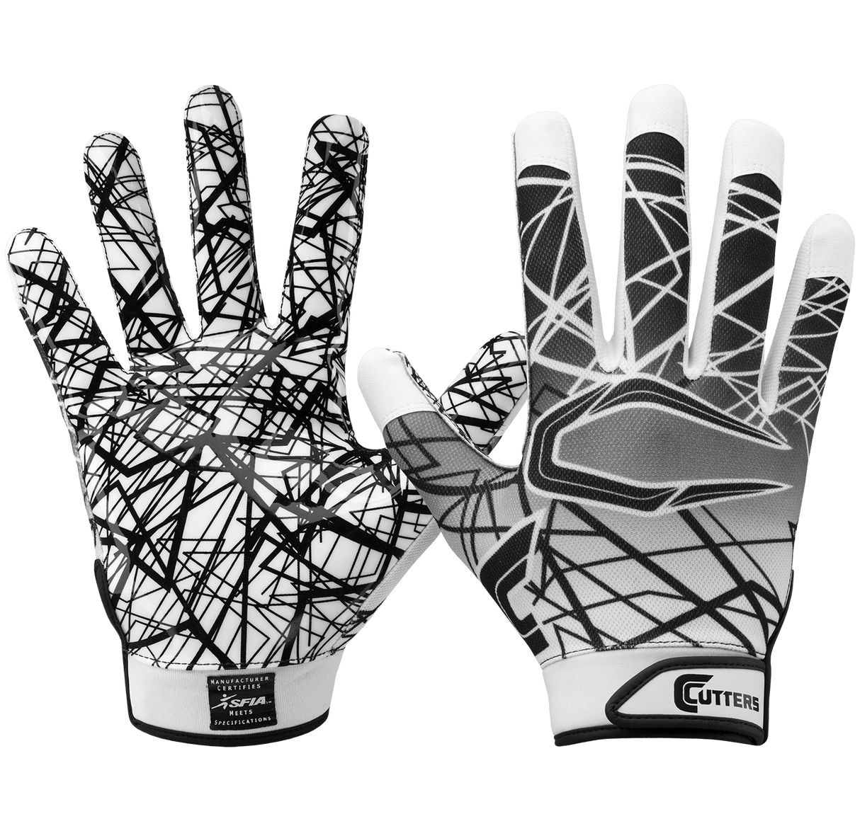 Cutters Game Day Youth Football Receiver Gloves - League Outfitters