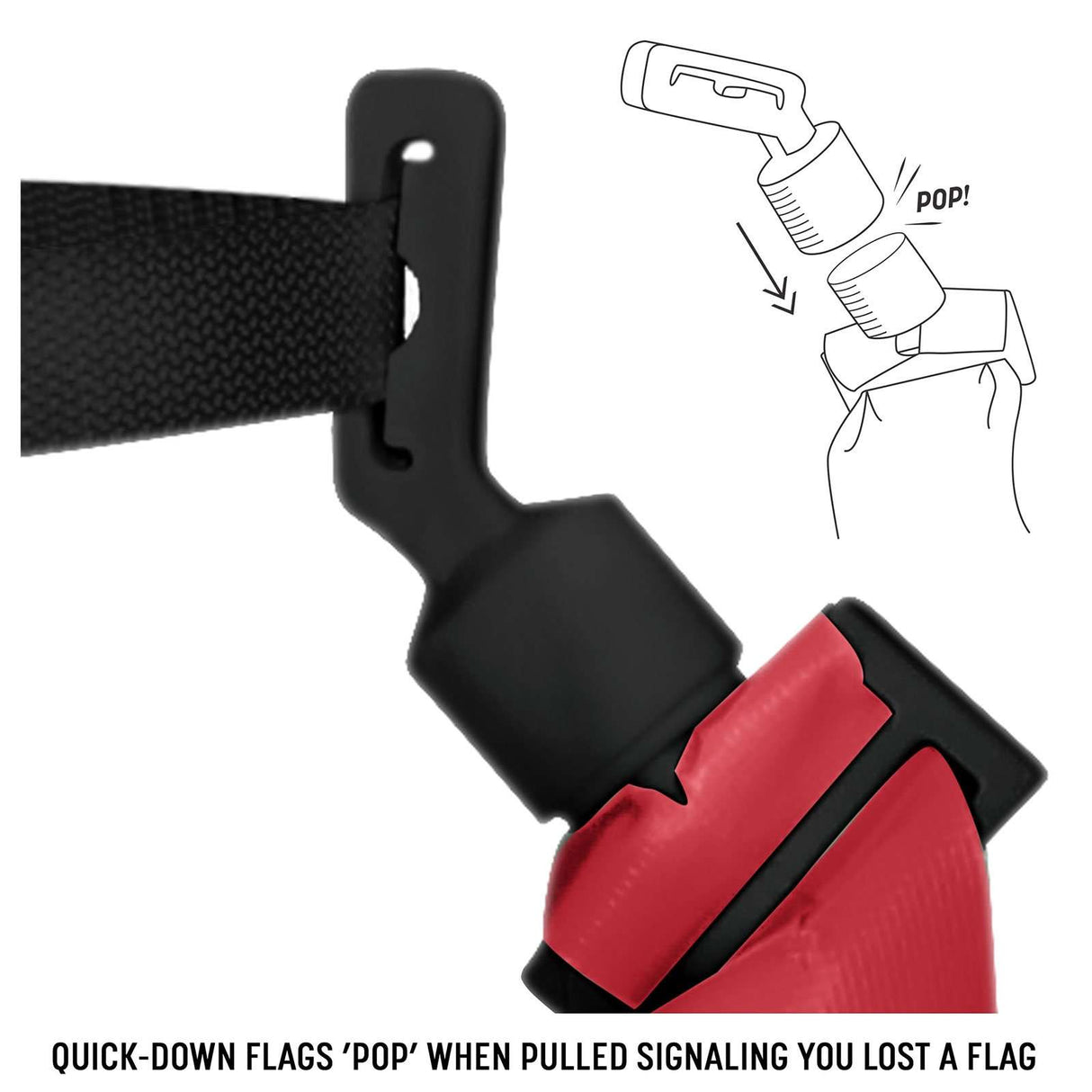 Champro Quick-Down "Pop" Flag Belt - Individual - League Outfitters