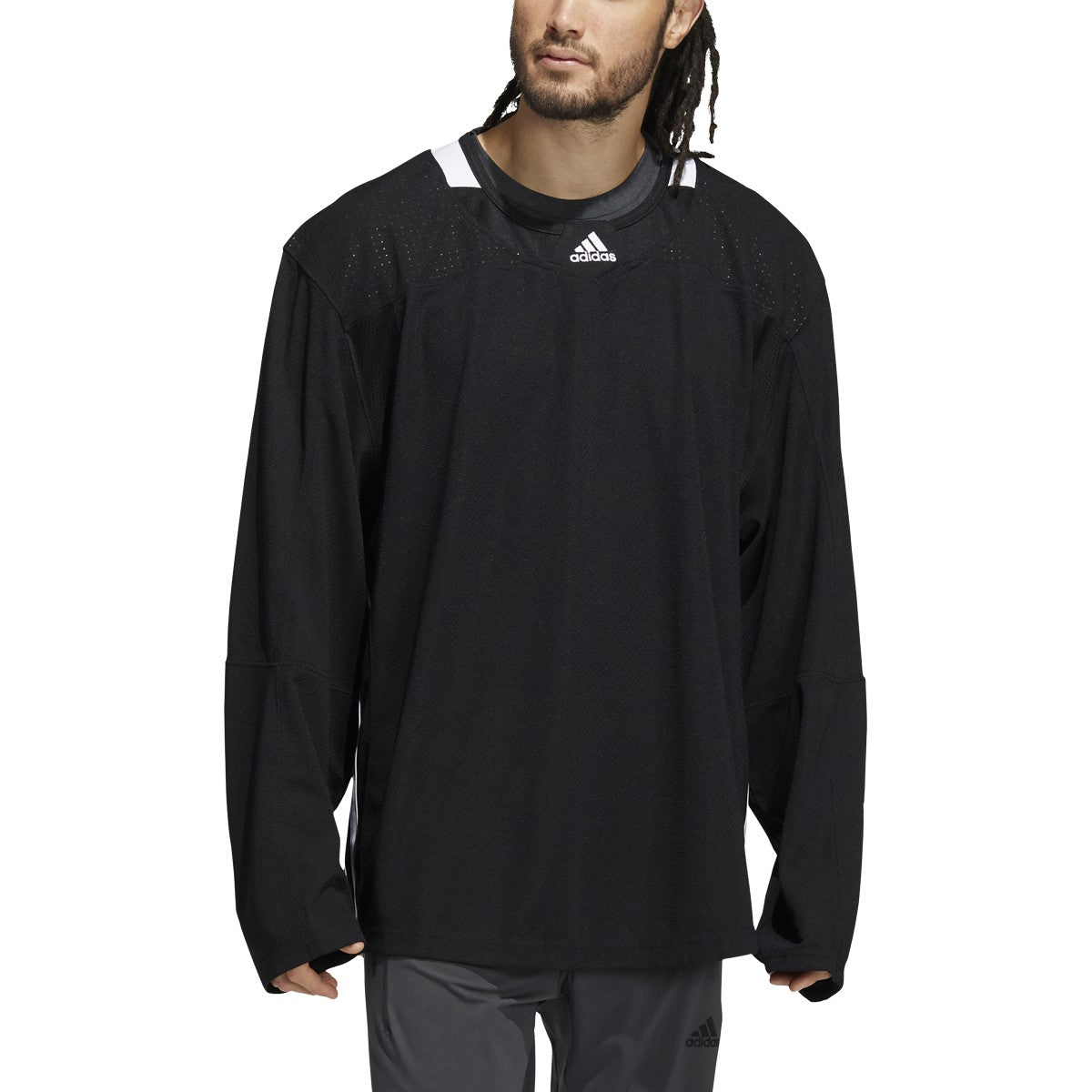 adidas Men's Three Stripe Adult Hockey Jersey adidas