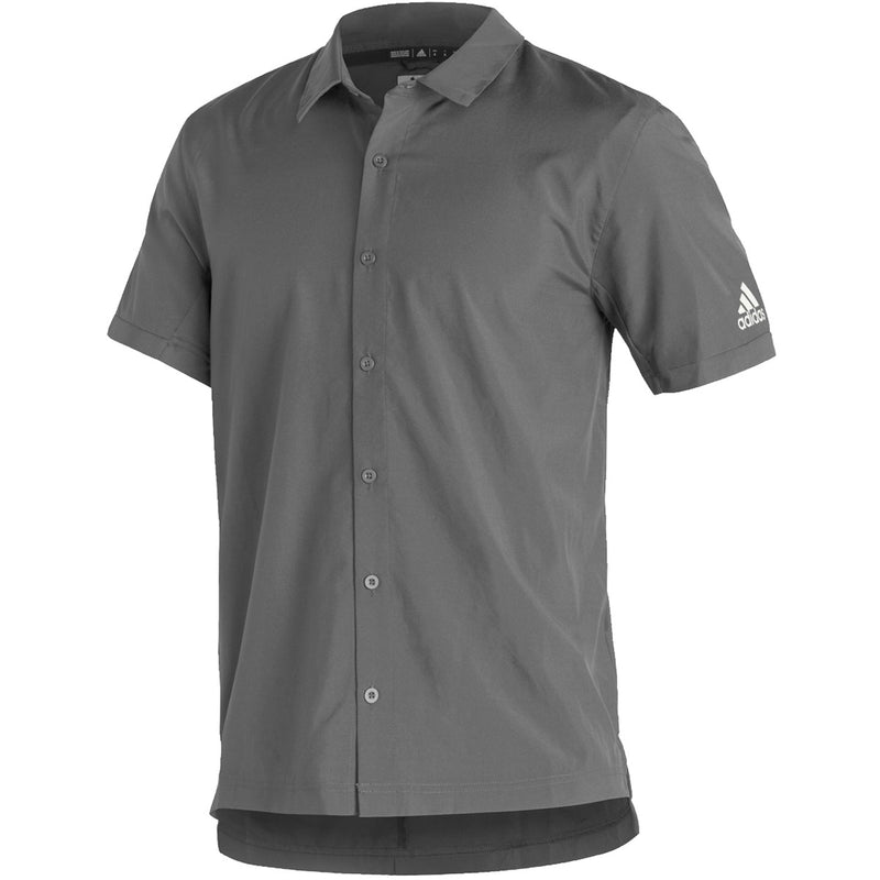 Adidas men's climalite modern varsity full button polo Clearance