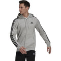 adidas Men's 3-Stripe Fleece Full Zip Hoodie