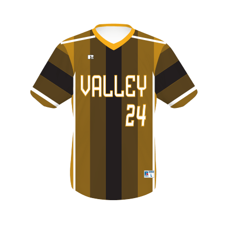 Russell Freestyle Sublimated V-Neck Baseball Jersey