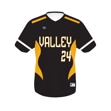 Russell Freestyle Sublimated V-Neck Baseball Jersey